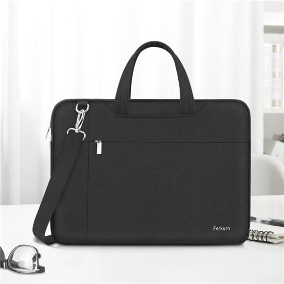 Laptop Case Bag 17 17.3 inch Women Men Computer Sleeve with Shoulder - Picture 3 of 8